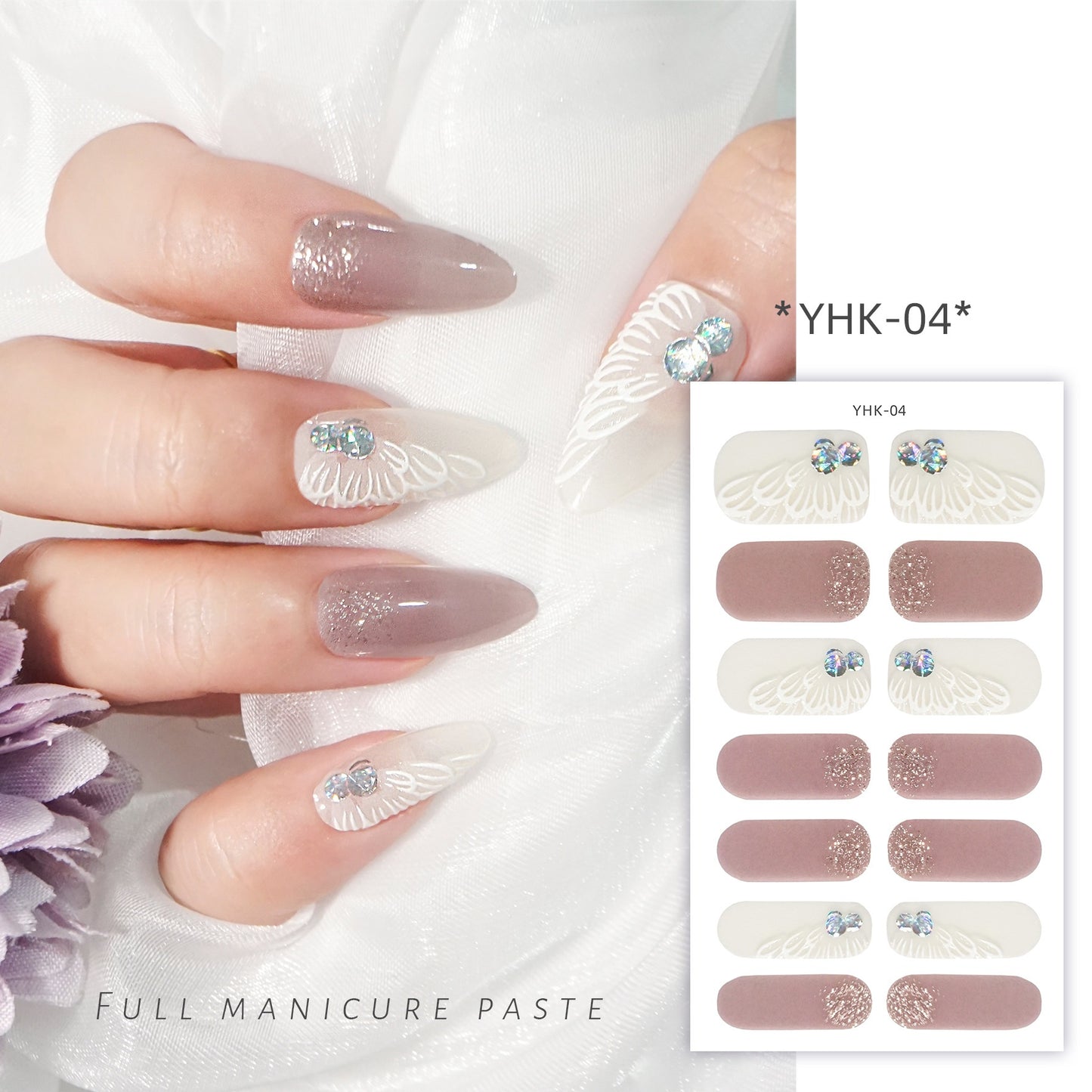 Spring Three-dimensional Relief Nail Stickers 3D Baking-free Waterproof Wholesale