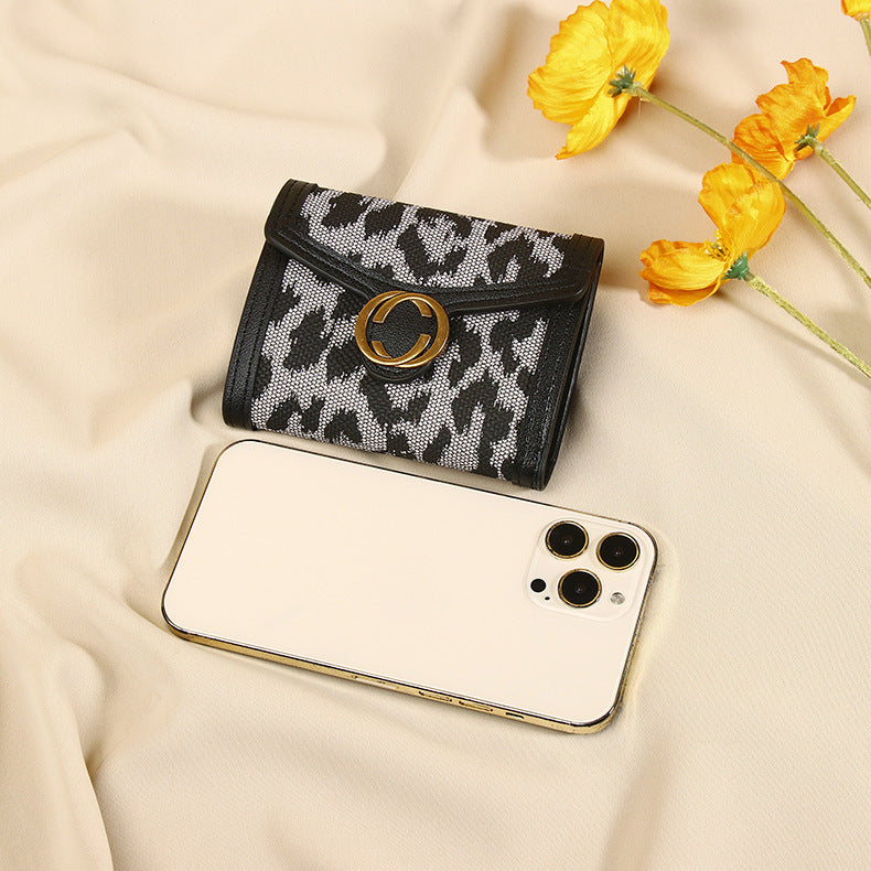 New Leopard Print Women's Wallet Multi-card-slot Coin Purse All-in-one Clutch Card Holder Female