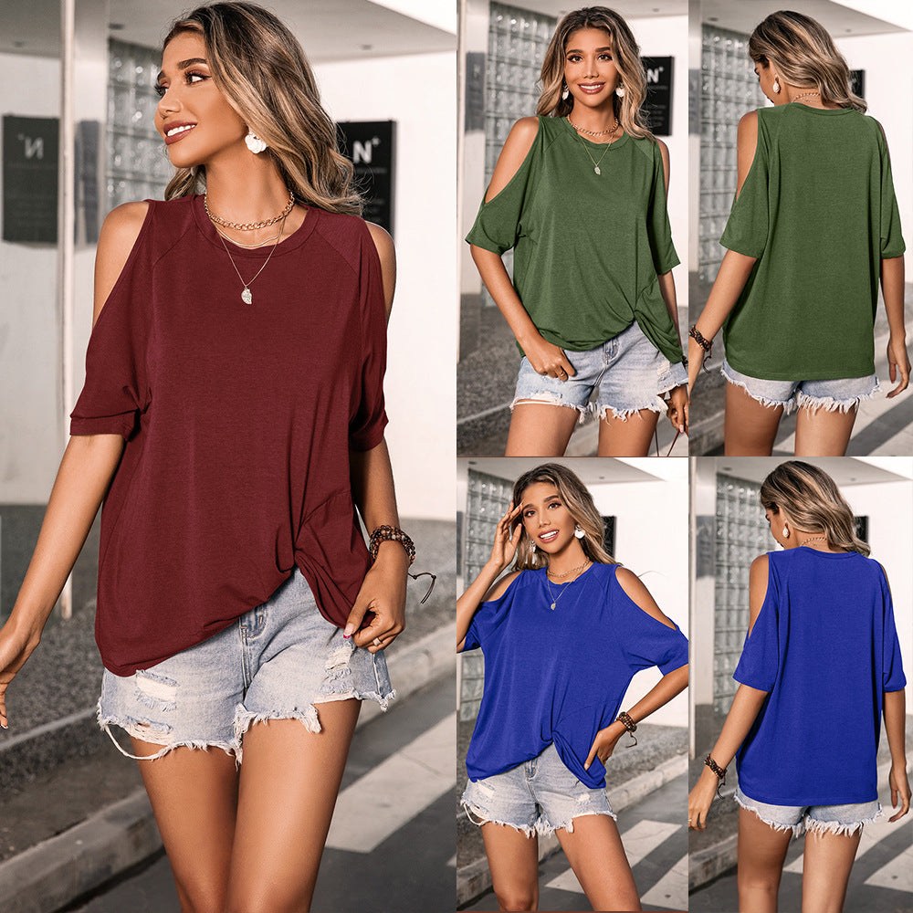 Sommer Ny Kortærmet T-shirt Rundhalset Sweater