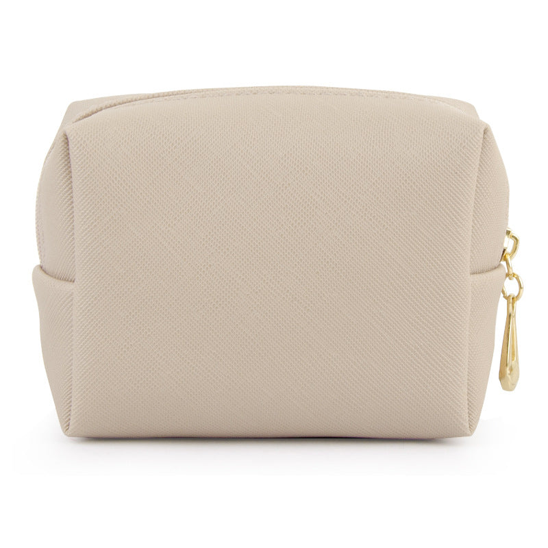 PU Leather Octagonal Square Makeup Storage Bag, Simple Design