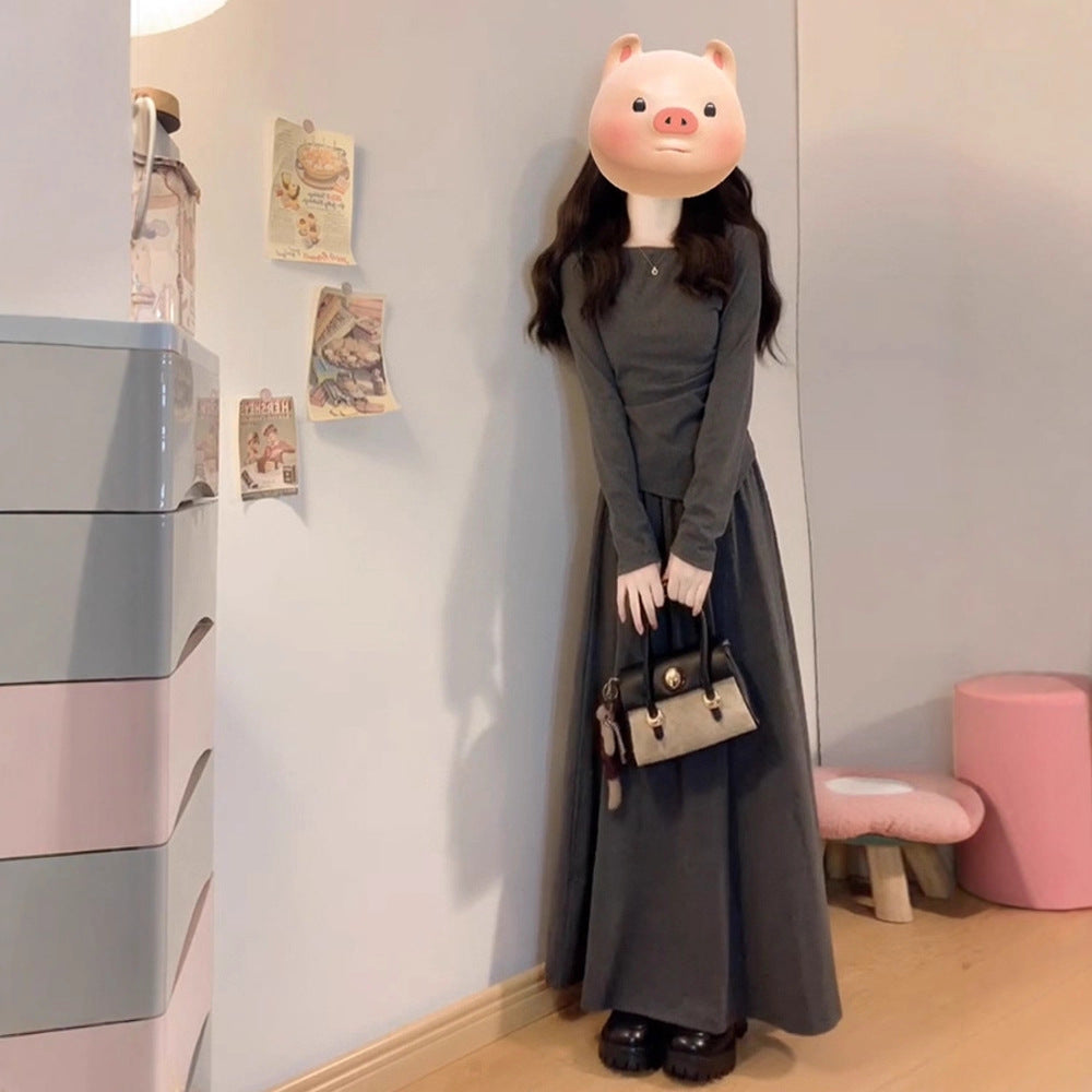 Atmosphere-enhancing Women's Waist-cinching Slimming High-end Maxi Dress