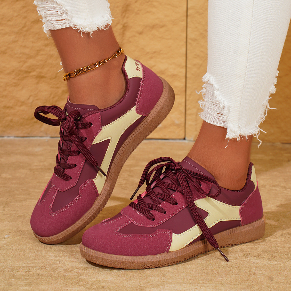 Spring And Autumn New All-match Moral Training Women's Lace-up Casual Shoes