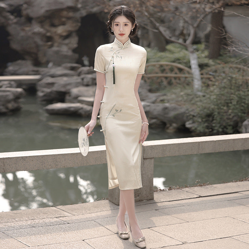 Girl's New Chinese Style Polyester Temperament Dress