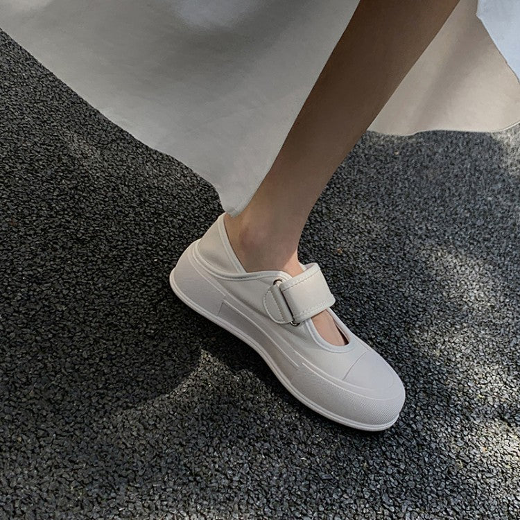 Velcro Thick-soled Trifle Casual Women's Single Shoes