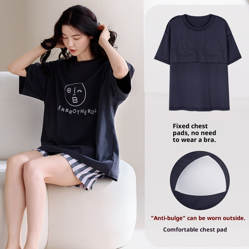 Cute Cartoon Homewear Set For Outwear