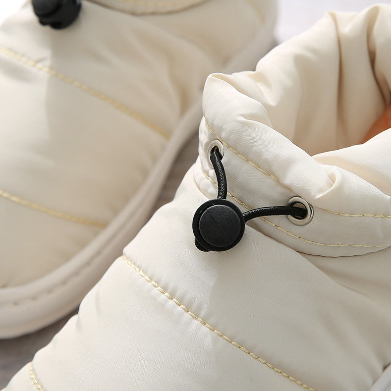 Home Non-slip Down Cloth Plush Thickening Warm Moon Cotton Shoes