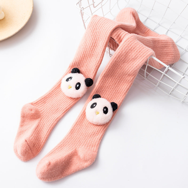 Infant Bottoming Combed Cotton Panda Children Pantyhose