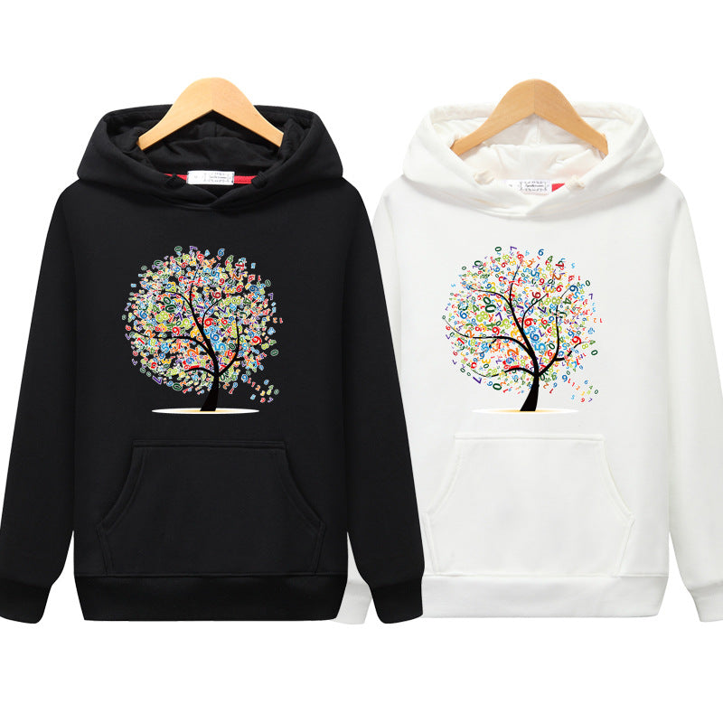 Women's Hooded Pullover Printed Fashionable Casual Loose Hoodie