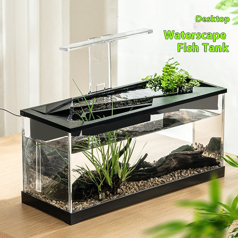 Acrylic Filter Circularly Heating Lighting Integrated Lazy Aquarium