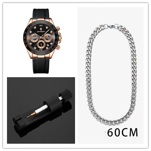 Men's Multi-functional Fashion Waterproof Quartz Watch