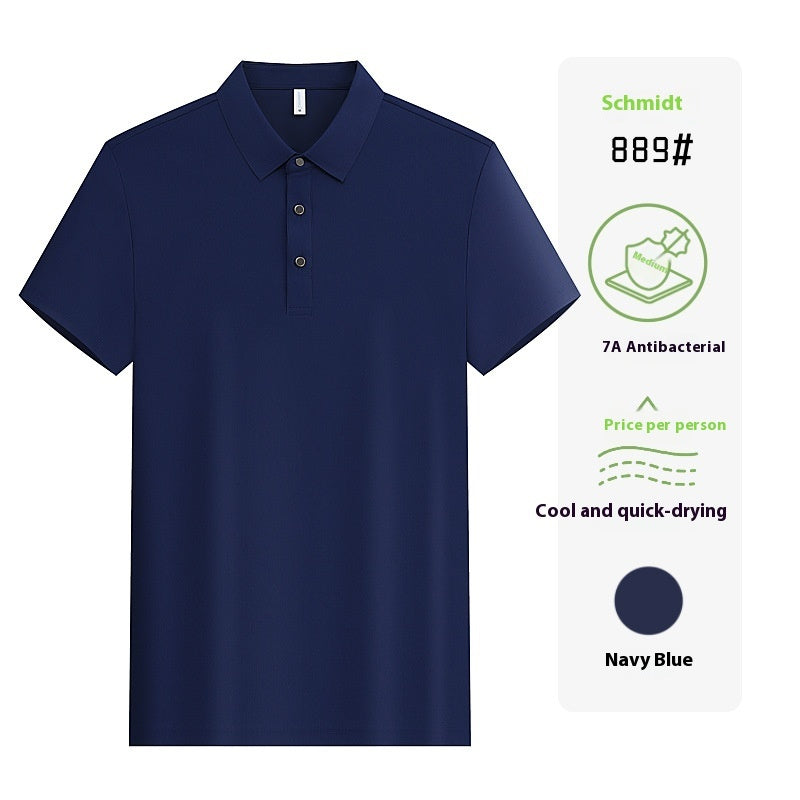 Short Sleeve Work Clothes Lapel Enterprise Embroidery Group Clothes