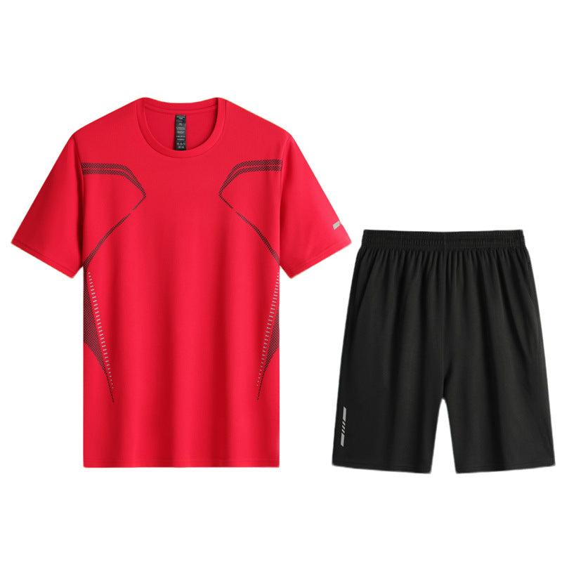 Fitness Training Apparel Ice Silk Summer Casual Set