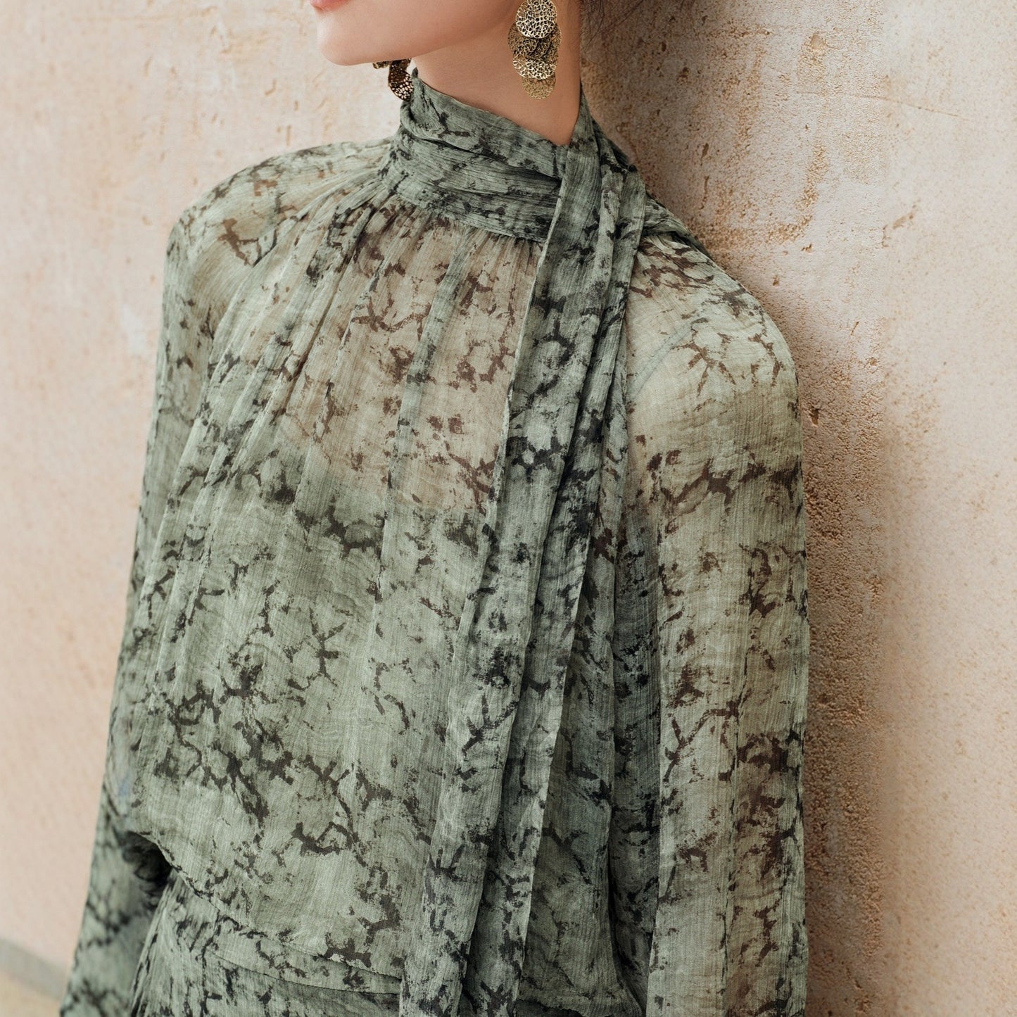 Printed Top And Asymmetrical Skirt Set For Women