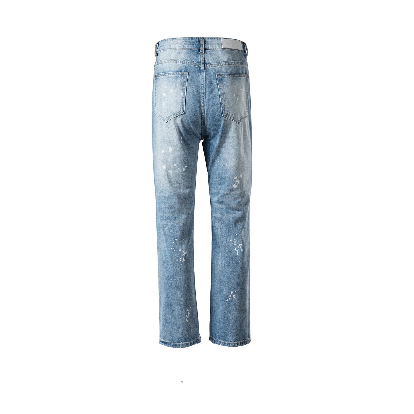 Ripped Trousers Men's And Women's Same Small Slit Paint Splashed Jeans