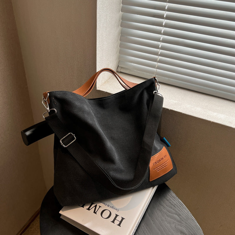 Dametaske med stor kapacitet, specielt design, tekstureret håndtaske, alsidig afslappet skuldertaske/crossbody-taske