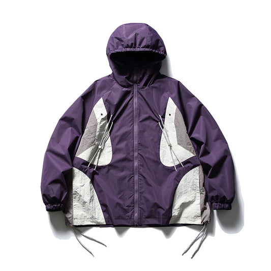 Men's Fashionable Color Contrast Japanese Retro Coat