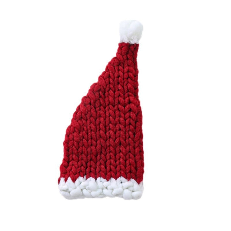 Christmas Hat Coarse Fur Knitted Hat Cute Warm