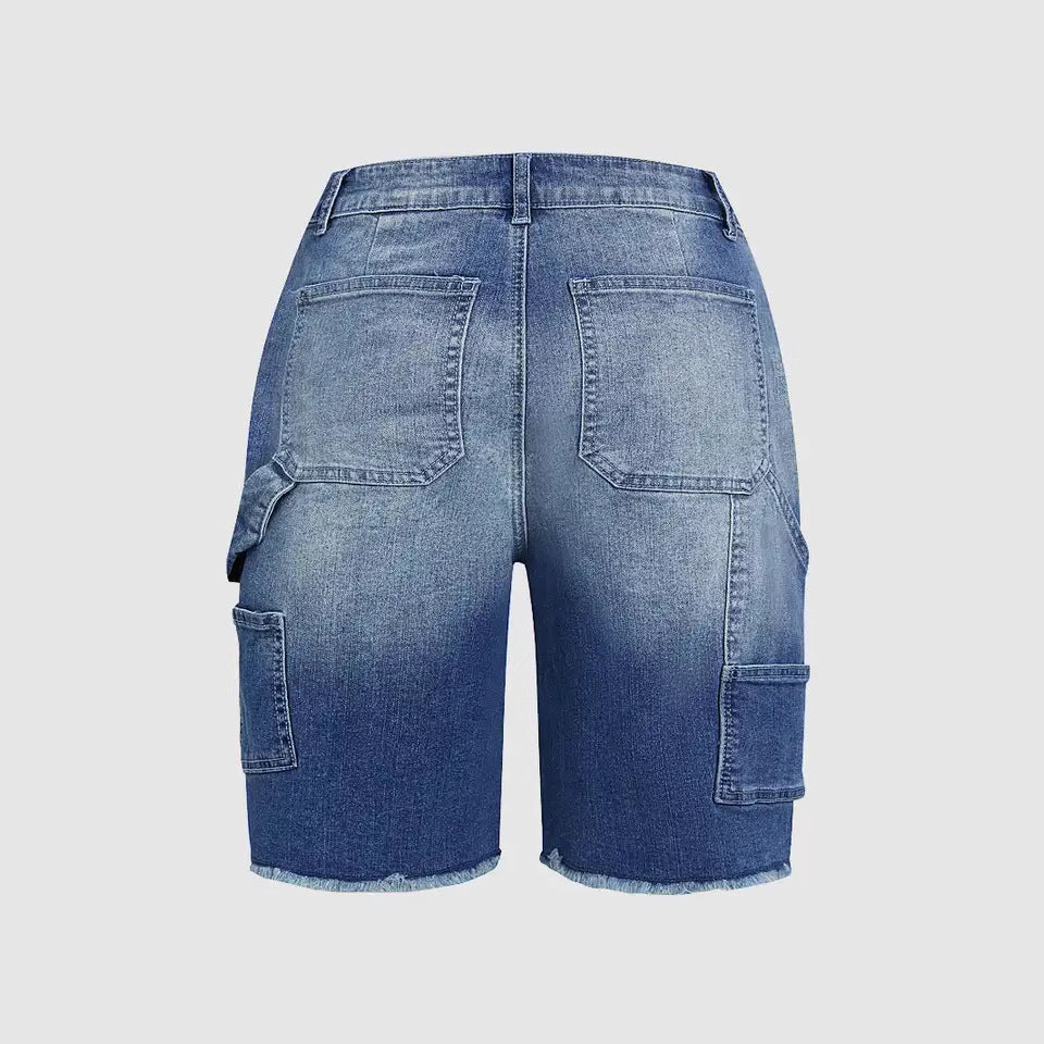 European And American Style Women's Heavy Industry Wash Straight All-matching Slim Jeans