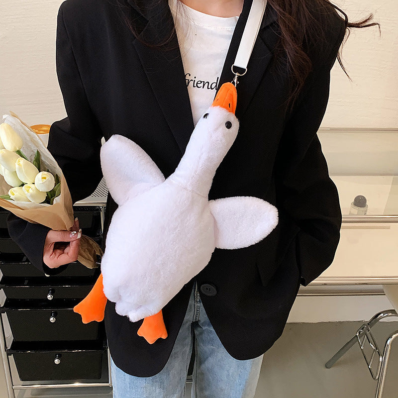 Cartoon Shoulder Bag Girl Childlike Plush Messenger
