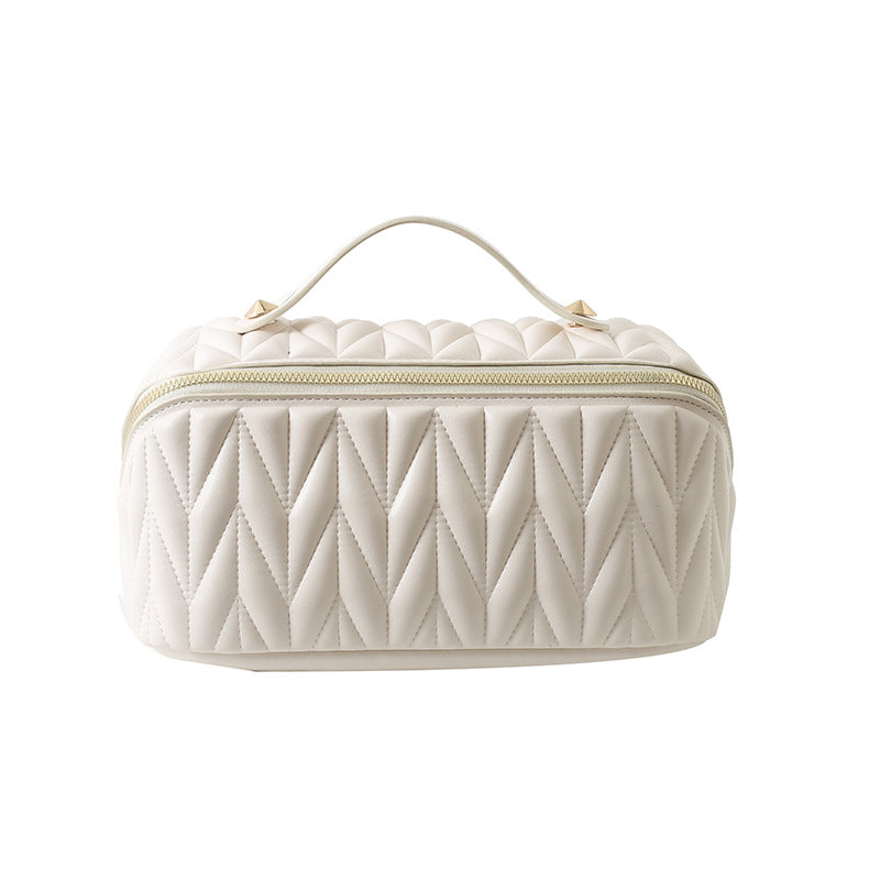 Portable High-grade Elastic Soft Surface Pillow Bag Travel Cosmetics Storage