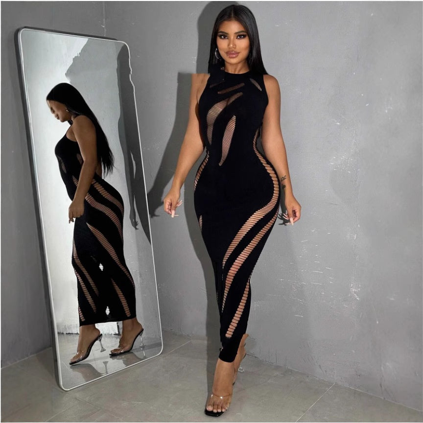 Thick One-piece Knitted Dress Suitable For Wearing As Outerwear