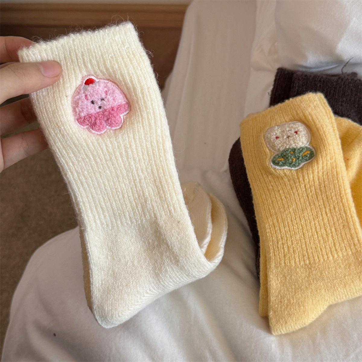 Thickened Winter Wool Socks For Warmth And Cuteness