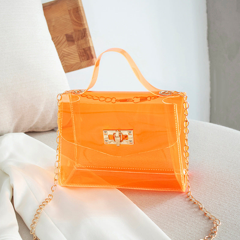 Korean Style Fashion Mini Transparent Crossbody Small Square Bag