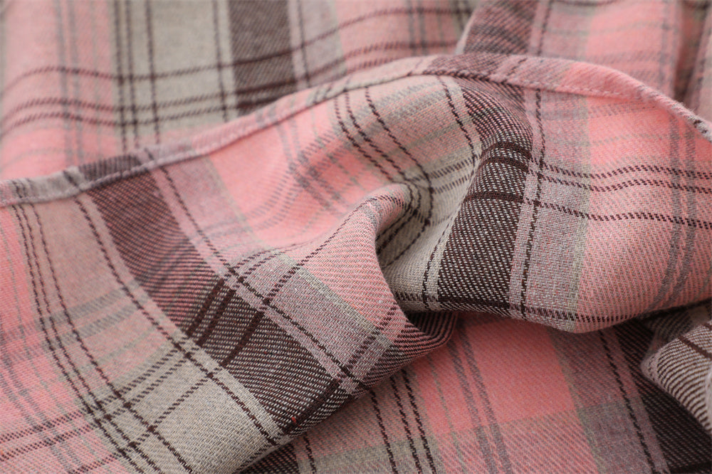 Plaid Shirt Men's Spring And Autumn Lapel Outer Tops