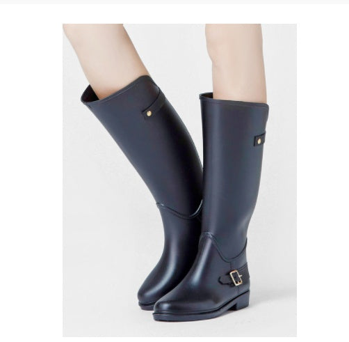 Ladies Long Tube Fashion Style Outer Wear Rubber Shoes