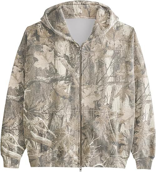 Men And Women Camouflage Hooded Jacket