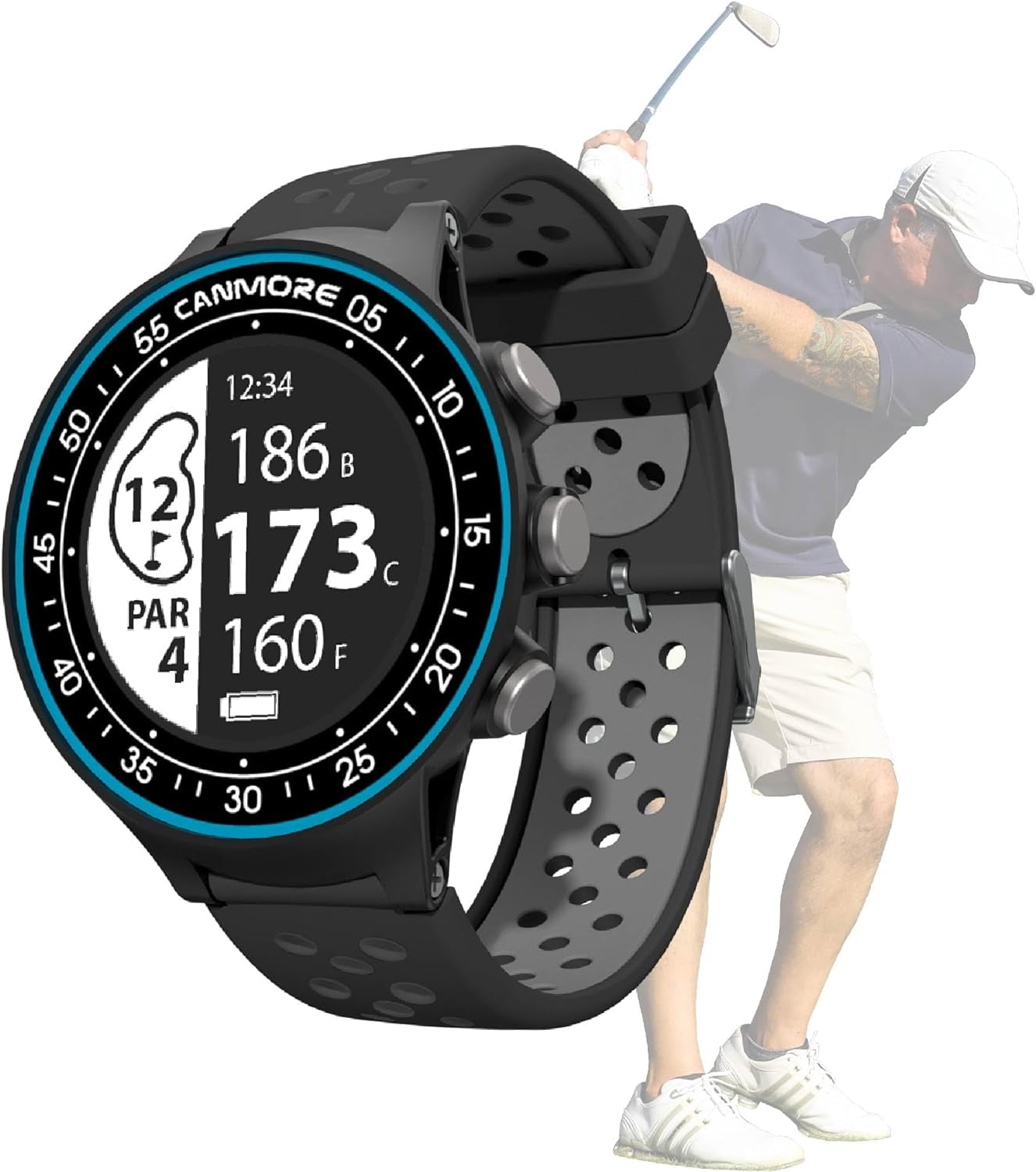 TW411 Golf GPS Watch with Fitness Tracker, 41,000+ Free Preloaded Worldwide Course, Upgraded IC Chip, Extended Battery Life, Smart Widgets, Golfers Accessories, Gift Ready, Wide LCD, Orange