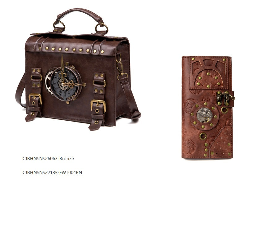 Steampunk ladies long wallet