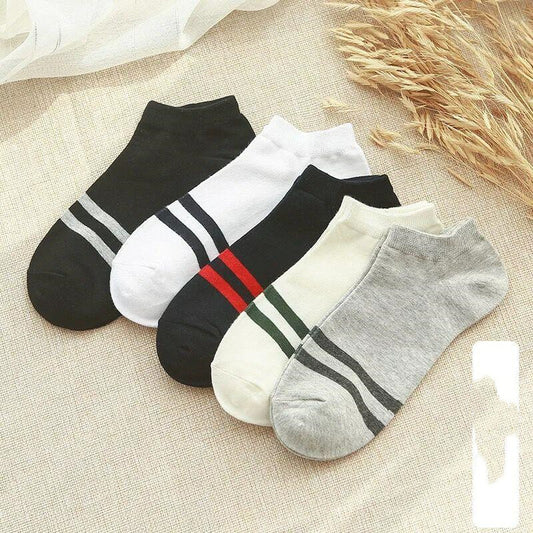 Solid color low socks