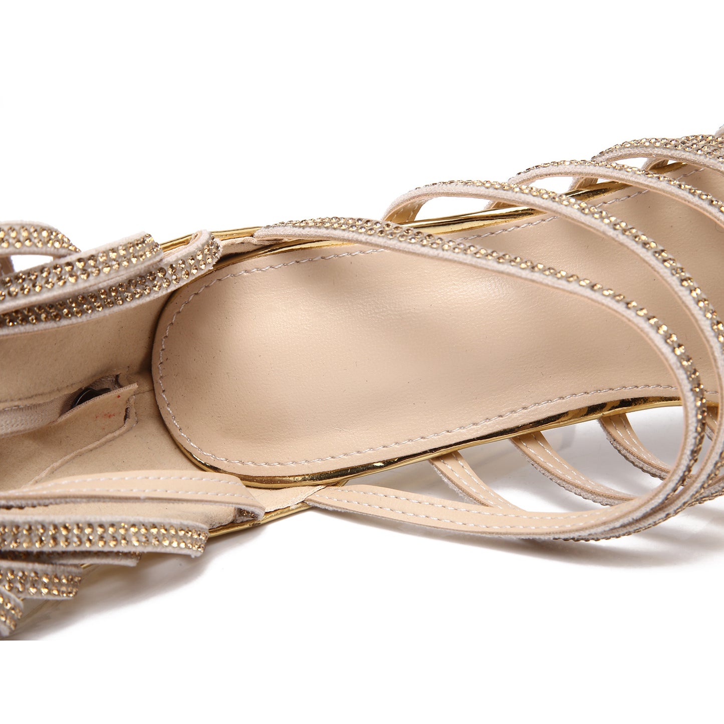 Crystal diamond high heel sandals