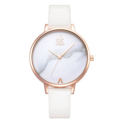 PU leather strap waterproof ladies watch