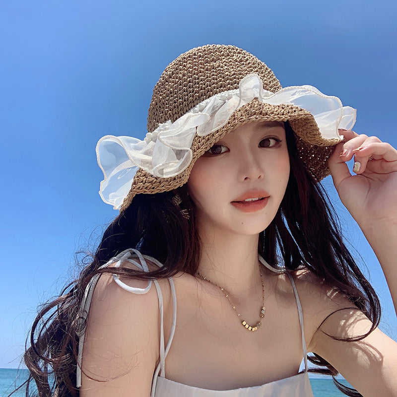 Spring Autumn Summer Beach Straw Mesh Hat