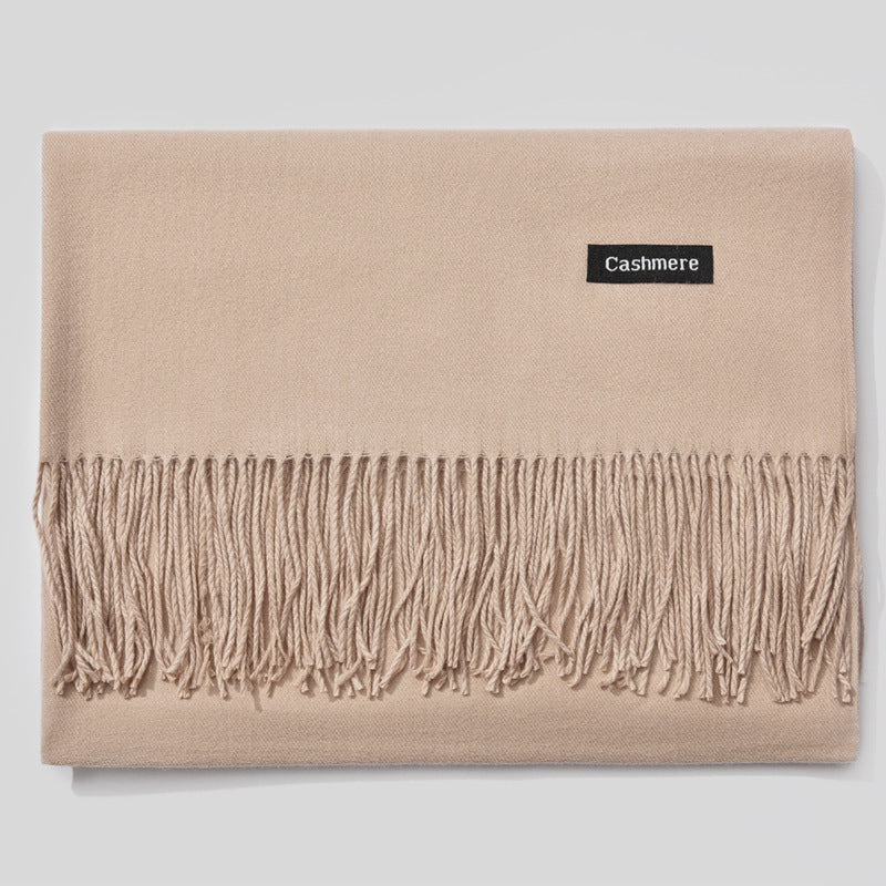 Cashmere scarf solid color
