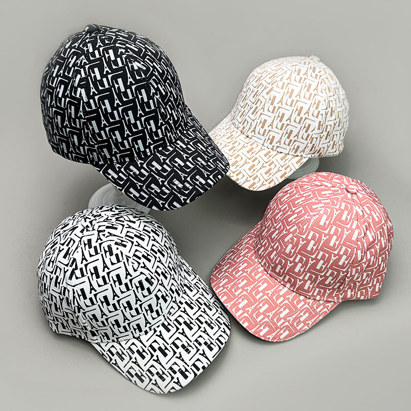 Sun-proof Houndstooth Letter Baseball Cap Men's And Women's Outdoor Breathable