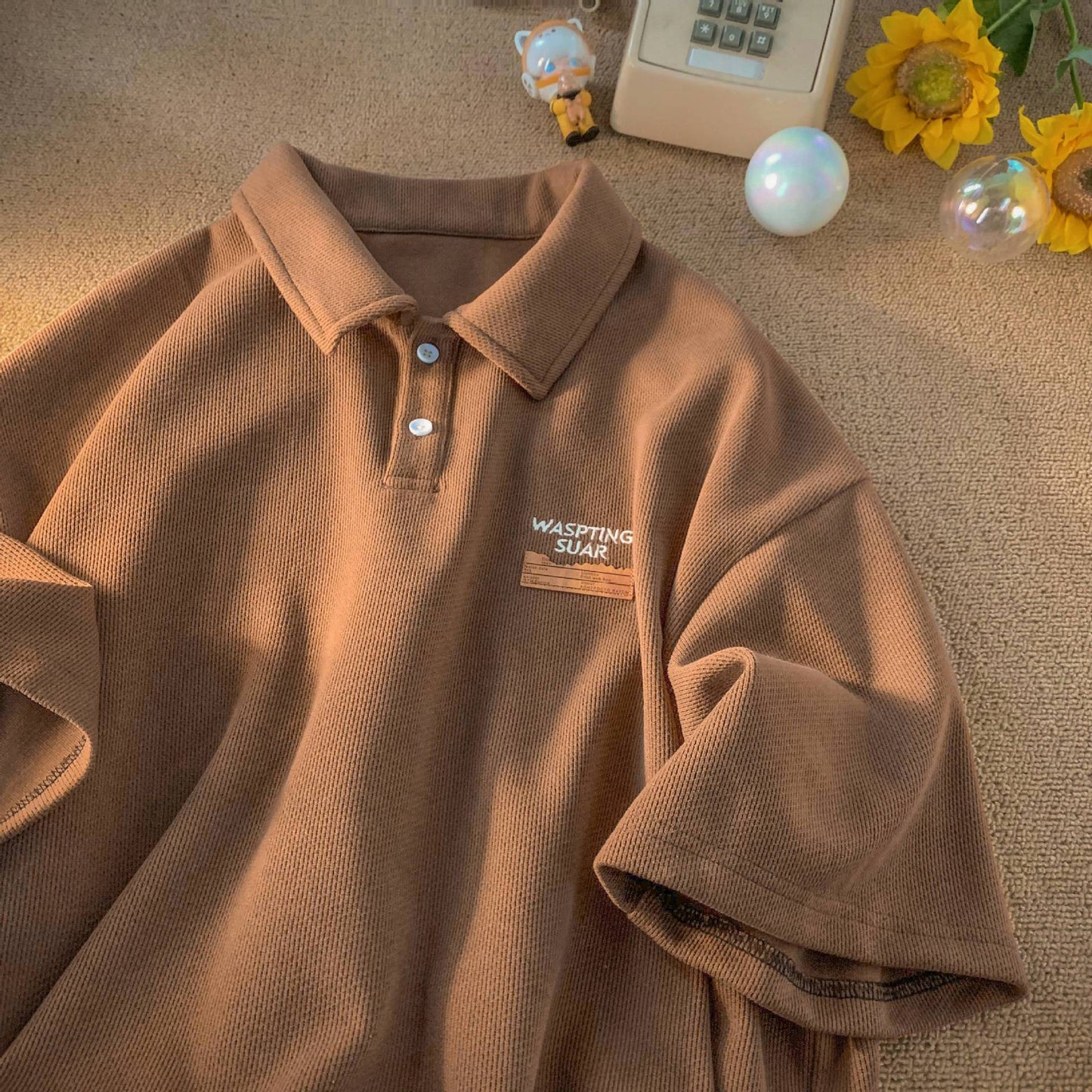 American Retro Polo Shirt Men's Short Sleeve