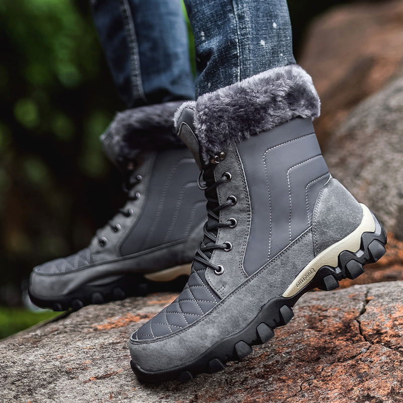 Snow Boots British Style Trendy Thick-soled Men's Shoes