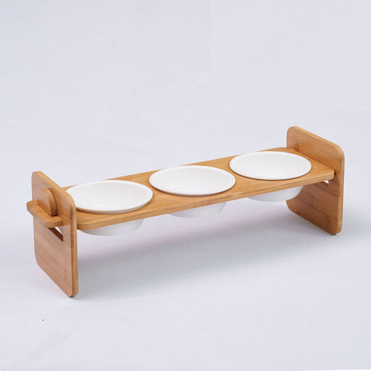 Bamboo single double double bowl bamboo frame