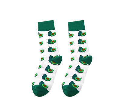 Men's and women's high-length flower long socks