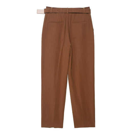 Summer European And American Style With Belt Draping Pants For Women