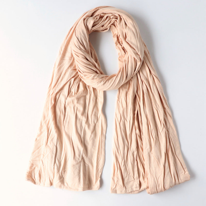 Monochrome mercerized cotton jersey scarf