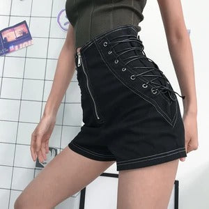 Ladies sexy stitching shorts