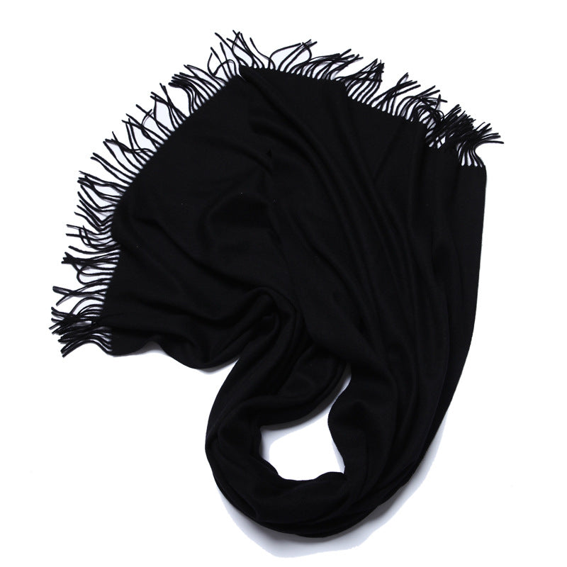 Wool solid color scarf