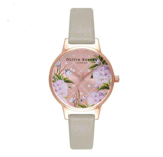 Color ladies watch fashion simple British mesh with stainless steel quartz watch