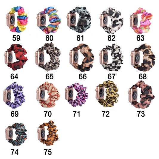 Printed Non-fading Rainbow Replacement Hair Tie Watch Strap