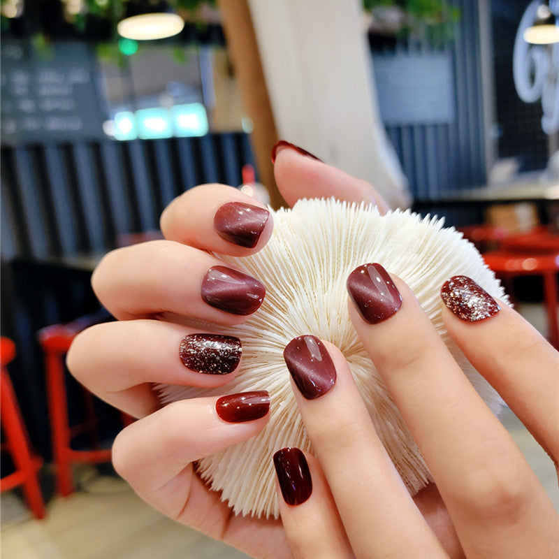 Fashion Net Red Cat Eye Jump Color Nail Art
