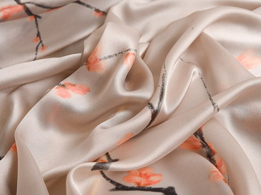 Scarf Ladies Versatile Ginkgo Leaf Long Sunscreen Silk Scarf Dual-Use Warm Shawl